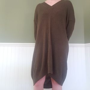 Pine green knit dress